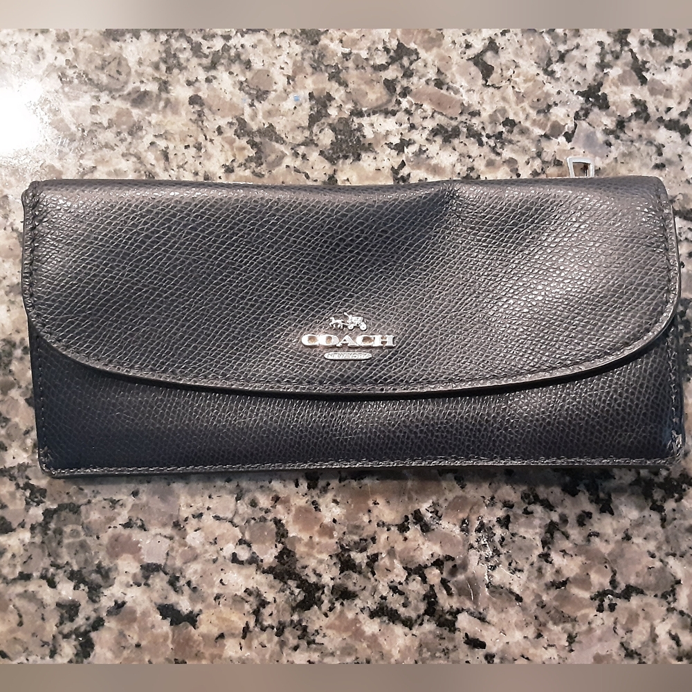 Coach Dark Navy Leather Wallet